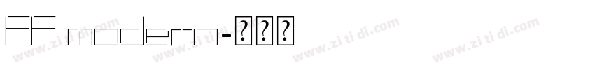FF modern字体转换